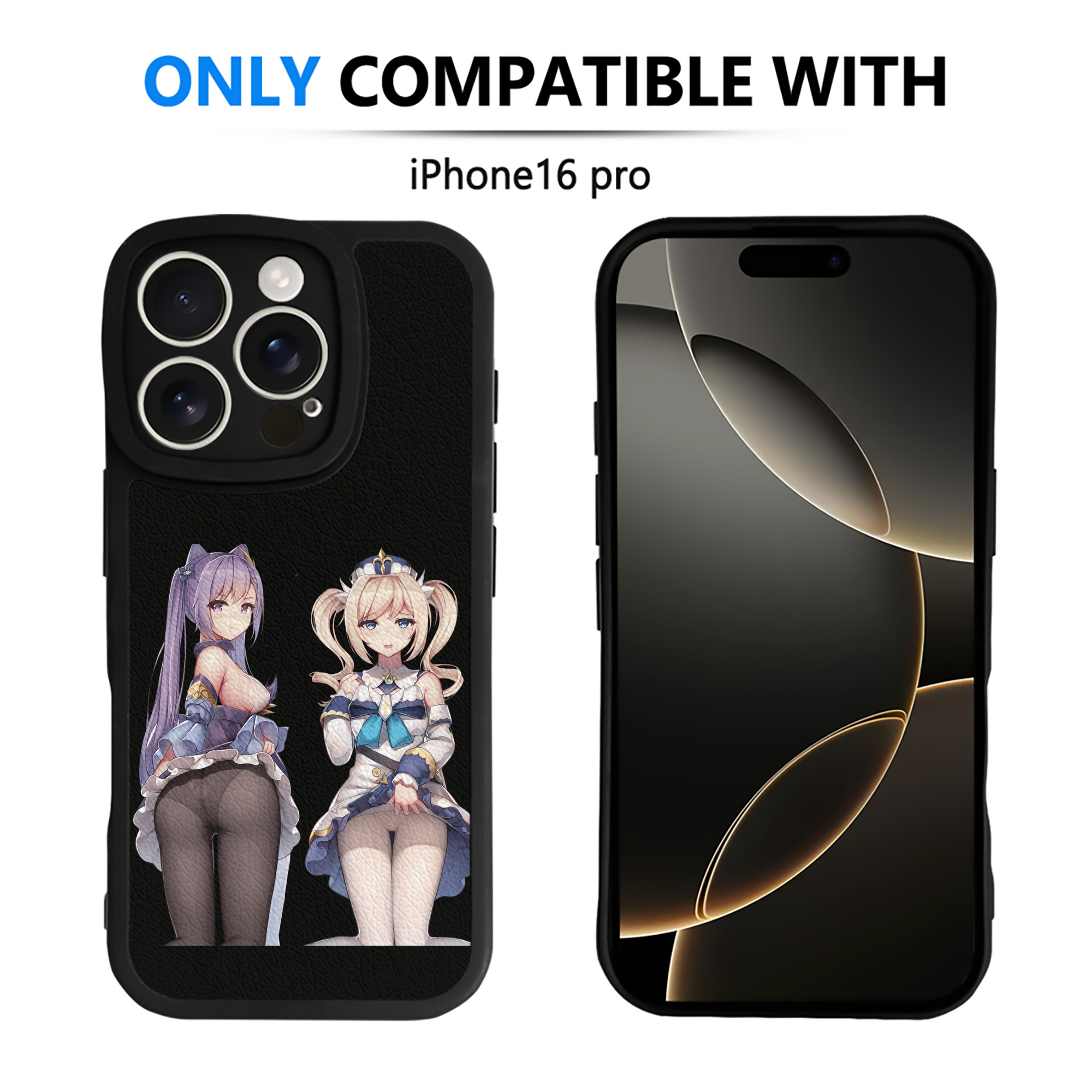 げんし神 刻晴 こくせい genshin Kokusei 【iPhone 16シリーズ対応】シリコンスマホケース（レザー調） 材質：シリコン